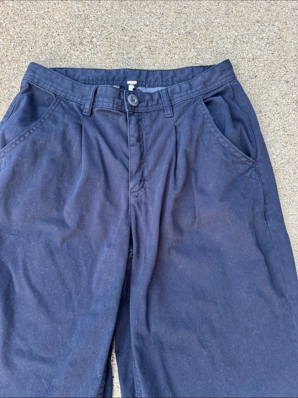 Free People Black Denim Pants Size 2